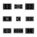 Set of icons playgrounds , vector illustration.