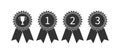 Set of icons for prize medals. Simple design Royalty Free Stock Photo