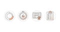 A set of icons representing skill development and learning achievements on a white background Royalty Free Stock Photo