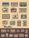 Radio receivers. Vector Illustration