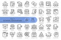 set icons school education 03
