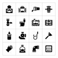 Set icons of sewerage