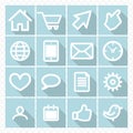 Set icons with shadow Royalty Free Stock Photo