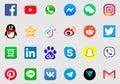 Set of icons for social networking service