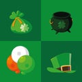 Set icons of st patrick day Royalty Free Stock Photo