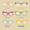 Set of icons sunglass