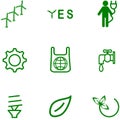 A set of icons on a topic of ecology . Royalty Free Stock Photo