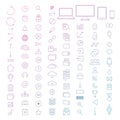 Set of icons for ui user interface mobile devices Royalty Free Stock Photo