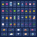 Set of icons for user interface mobile devices and web applications.