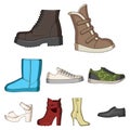 Different shoes single icon in cartoon style vector symbol stock illustration. Royalty Free Stock Photo