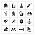 Set icons of welding Royalty Free Stock Photo