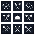 Set Icons of Working Tools Royalty Free Stock Photo