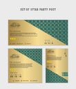 Set of Iftar Party invitation, Iftar mean is breakfasting. social media template with islamic background design