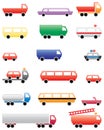 Set of illustrated vehicles
