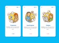 Set illustration image of game or animation developer team, consist of programmer, sound engineer and designer Royalty Free Stock Photo