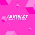 Vector of abstract geometric background pink color. Good to use for banner, social media, poster and flyer template Royalty Free Stock Photo