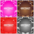 Set Vector of abstract background pink red brown gradient color. Good to use for banner, social media, poster and flyer template Royalty Free Stock Photo