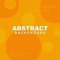 Set Vector of abstract orange background with dots, stripe color. Good to use for banner, social media, poster and flyer template Royalty Free Stock Photo