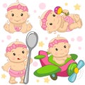 Baby girl 11 part. Royalty Free Stock Photo