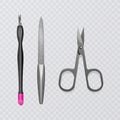 Set of illustrations for manicure, hand care, vector eps 10 illustration