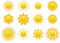 Sun icon set