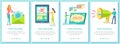 Set of illustrations on the topic of online advertising. Webpage template vector illustration