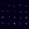 Collection of various spider web shapes Royalty Free Stock Photo
