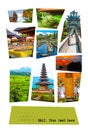 Set from images with views of Bali island Royalty Free Stock Photo