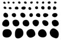 Set of Imperfect Doodle Circle Shapes. Black silhouettes of imperfect circles.