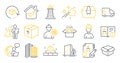 Set of Industrial icons, such as Foreman, Technical algorithm, Lighthouse symbols. Vector