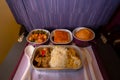 Malaysia, Airline Food, Airplane, Tray, Table Royalty Free Stock Photo