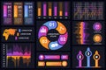 Set of infographic elements data visualization vector design template. Can be used for steps, options, business process, workflow Royalty Free Stock Photo