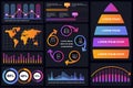 Set of infographic elements data visualization vector design template. Can be used for steps, options, business process, workflow Royalty Free Stock Photo