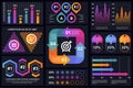 Set of infographic elements data visualization vector design template. Can be used for steps, options, business process, workflow Royalty Free Stock Photo