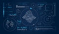 Set of infographic elements about the study of the planet Earth.