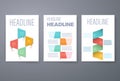 Set of infographic template layouts. Flow chart Royalty Free Stock Photo