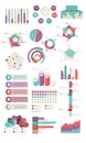 Set of infographics elements and graphs Royalty Free Stock Photo
