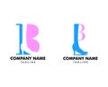 Set of Initial Letter B with High Heels Women Shoes Icon Logo Template Design