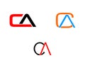 Set of Initial Letter CA Logo Template Design Vector