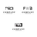 Set of Initial Letter FWB Icon Vector Logo Template Illustration Design