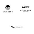Set of Initial Letter MST Icon Vector Logo Template Illustration Design