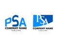 Set of Initial Letter PSA Logo Template Design