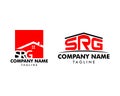 Set of Initial Letter SRG House Logo Royalty Free Stock Photo
