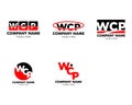 Set of Initial Letter WCP Logo Template Design Royalty Free Stock Photo