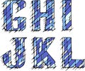 Set of initial letters GHIJKL Royalty Free Stock Photo