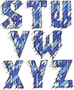 Set of initial letters STUVWXYZ