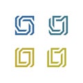 Set of Initial O Logo Vector Royalty Free Stock Photo