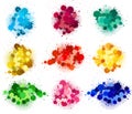 Set of ink blots Royalty Free Stock Photo