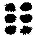 Set of ink blots Royalty Free Stock Photo