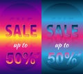 Set of Instagram stories sale banners